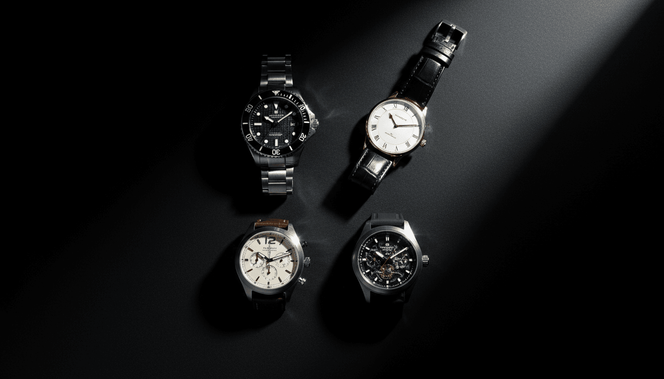Collection of diverse watch brands ready for service